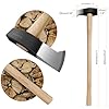 Splitting Maul- Wood Splitter Maul 6 1/2 lbs Head- Heavy Duty Wood Splitter Axe with 36 ergonomics Hickory Handle for Hardwood,Campfires,Firewood(36inch Splitting Maul)