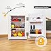 TZS First Austria - Retro Mini Kühlschrank 40L lautlos - Kleiner Minikühlschrank im Vintage-Design mit Innenbeleuchtung & 2 Türfächern - Minibar für Camping, Büro, Schlafzimmer & Hotel - Cremefarben