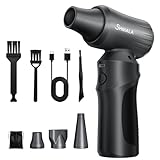 SHMALA Electric Compressed Air Duster, 300000 RPM Super Powerful Cordless Air Blower, Rechargeable Brushless Motor, 3-Speed Adjustable, Durable Design for Keyboard, PC & Electronics Cleaning