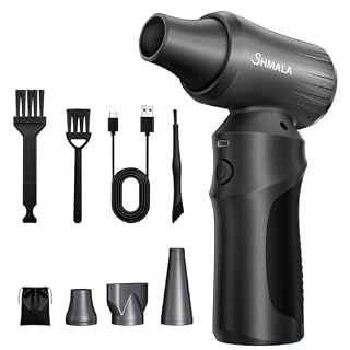 Compressed Air Duster – Super Powerful 300,000 RPM Cordless Air Duster, Rechargeable Brushless Motor, 3-Speed Adjustable, Portable Air Blower for Keyboards, PCs, Laptops, Cars, Home & Office - Amazon product rated Grade A