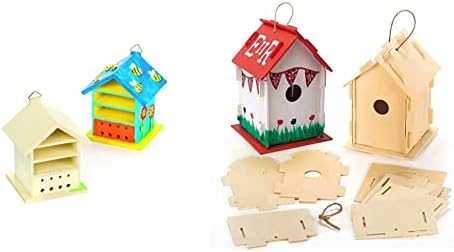 Baker Ross AF505 Wooden Bug House Craft Kits (Pack of 2) Bughouses to paint and Decorate