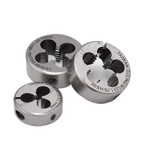 Image of UNF Round Die, Pack of 2 Round Metric Thread Dies M11 M12 Pitch 0.5 to 2mm(M12x1)