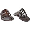 Jo Ghost 3024 Italian mens brown print leather push-in-toe sandals