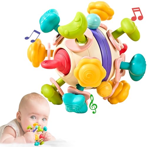 Image of Litand Baby Sensory Teething Toys - Baby Teether Infant Newborn Gifts for Boys & Girls 0-18 Months - Chew Rattle Toddler Montessori Toys