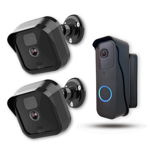 Blink Video Doorbell Mount + Blink Outdoor 3 camera mount 2pack Waterproof Protective Blink mounting kits for Blink Home Security System Easy Installation Black