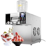 HajMyrdonyx Macchina Automatica Ghiaccio A Forma Fiocco Neve, Macchina Ghiaccio Tritato, Tritaghiaccio Elettrico, Macchina Granite, Attrezzatura Gelato Aria per Raffreddamento 750W