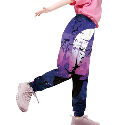 Sprowallow Kids Casual Pants with Pockets Athletic 3D Print Novelty Graphic Sweatpants Unisex Trousers for Age 4-15Y4