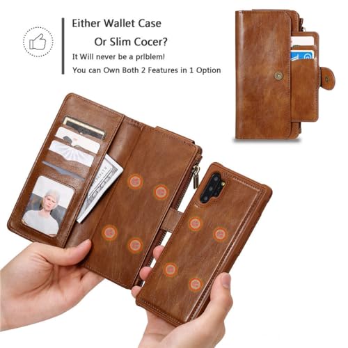 Couverture de carte de portefeuille à fermeture éclair anti-perte pour Samsung S9 - 4