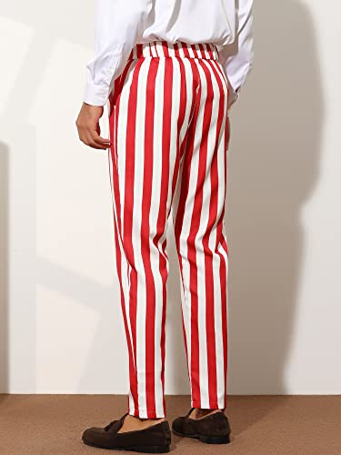 Lars Amadeus Striped Dress Pants for Men's Big & Tall Flat Front Business Trousers3