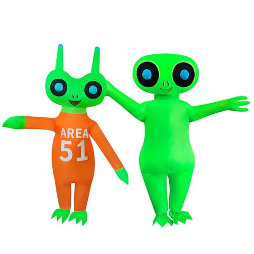 image for ZYJ-AWASA 2 Packs Inflatable Alien Costume Halloween Blow up Outfit Co