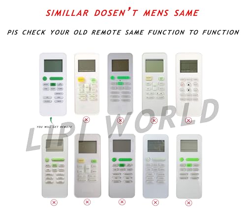 Image of LipiWorld 175 AC Remote Control (Old Exactly Same Will Only Work) Compatible for VIDEOCON AC Remote