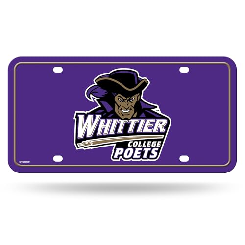 Rico Industries NCAA Whittier Poets Metal Auto Tag 6" x 12" - Great for Truck/Car/SUV
