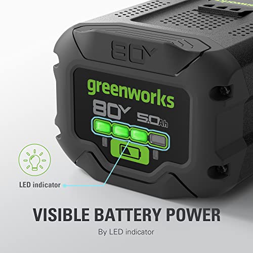 Image of GreenWorks 80V 5.0Ah Lithium-Ion Battery (Genuine Battery / 75+ Compatible Tools)