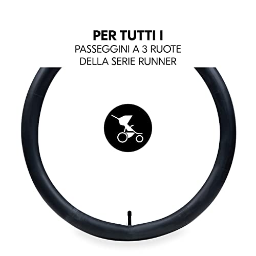 Hauck Camere D'aria Di Ricambio Per Passeggini - 2X Da 16" E 1X Da 12" - Compatibile Con Passeggino A 3 Ruote Runner, Runner 2 E Runner 3-2 Tiragomme Inclusi - 7