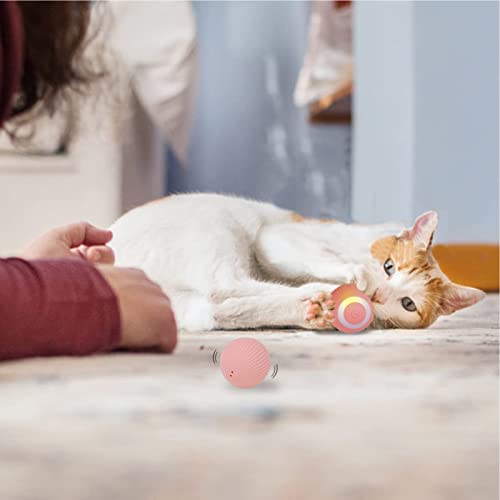 Bola de brinquedo interativa inteligente para gatos, bola giratória automática de 360° com USB recar