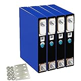 VNSZNR LiFePO4 Cell 50Ah 3.2V Battery 4pcs Grade A Deep Cycle Lithium Iron Phosphate Rechargeable Battery,Included Screws and Bus Bar,Power Supply for Solar Systems,Golf Cart,Motor,Off Grid