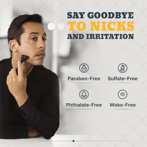 Jeremy’s Razors Shaving Cream for Men - All Natural Shave Cream With Green Tea & Menthol - Rich Lather For Face, Body, Head, Travel, Sensitive Skin & Razor Burn - Men's Grooming (Made in USA, 6 Fl Oz) - Image 3