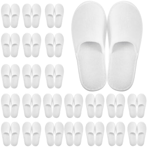 Geyoga 24 Paia Pantofole Usa e Getta Antiscivolo da Albergo Ciabatte da Hotel a Punta Chiusa Monouso da Casa per Ospiti Famiglia Sauna Spa Festa Inaugurazione (undefined)