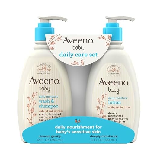 Aveeno Baby Daily Care Gift Set with Natural Oat Extract & Oatmeal, Contains Daily Moisturizing Body Lotion & Gentle 2-in-1 Baby Bath Wash & Shampoo, Hypoallergenic & Paraben-Free, 2 Items