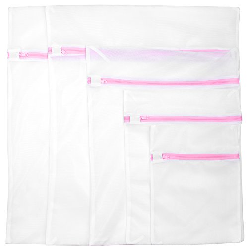 YAWALL Mesh Laundry Bags Set of 5 Delicates Laundry Wash Bag for Bra Lingerie Protection, Underwear, Ultra Premium Quality Travel Laundry Bag, Washing Drying Bag