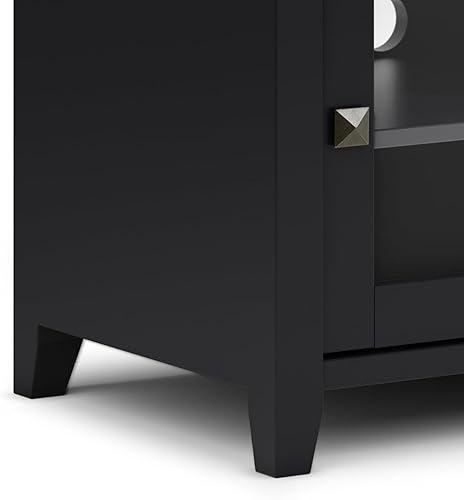 Miniatura 6 de Soporte Cosmopolitan de SIMPLIHOME de madera maciza negra de 48 pulgadas para televisores de hasta 50 pulgadas de ancho