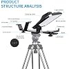 أجهزة الكمبيوتر المحمولة GVM لأجهزة الكمبيوتر اللوحية المحمولة DSLR المحمولة 10.5 بوصة Teleprompter Kit مع جهاز التحكم عن بعد والتطبيق ، وتركيبات الألومنيوم الصلبة ، مطياف عديم اللون ، عدسة عالية الدقة عالية الزاوية