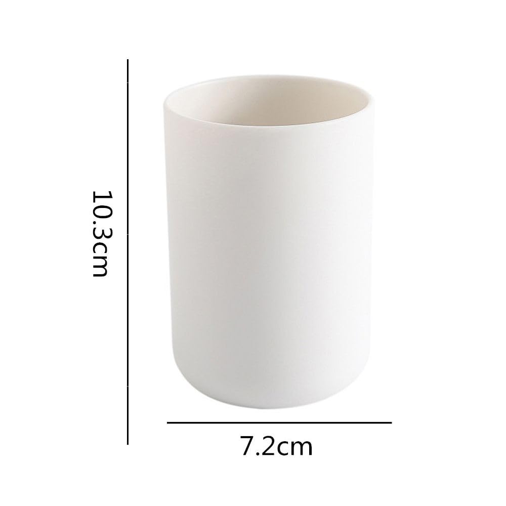 Portaspazzolino Da Viaggio Con Bicchiere Integrato - Organizer Per Bagno In Plastica PP, Colore Cachi