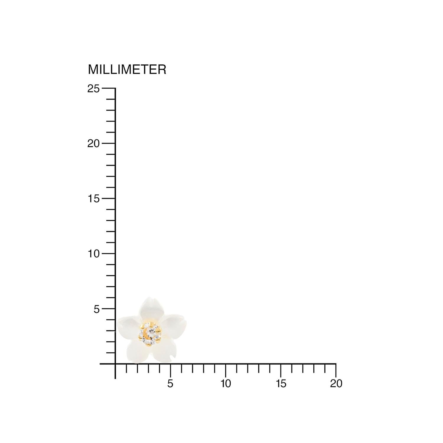 Damen & Kinder Perlmutt Blumen Ohrstecker - Gelbgold 9 Karat (375) - Geschenkbox - Garantiezertifikat