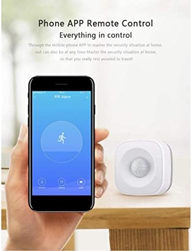 1PCS Wireless WiFi Motion Movement PIR Sensor Detector for TUYA Alexa Assistant Smart Life APP Home Security Burglar Alarm Smart Home, White