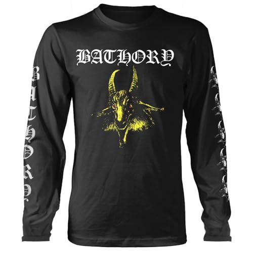 T-shirt Bathory Goat long sleeve de Plastichead noir pour fan de metal