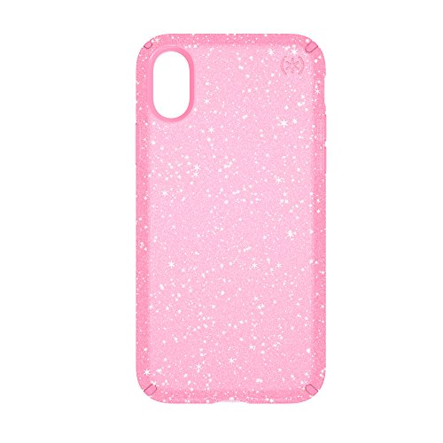 Speck Iphone Xs Presidio Clear + Glitter Case, Scratch-Resistant Impactium 8-Foot Drop Protected Iphone Case That Resists Uv Yellowing, Gold Glitter/Bella Pink #TOP4