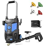 DECOKTOOL Electric Pressure Washer - 4500 PSI 2.8 GPM Electric Power Washer with 35FT Power Cord, 4 Different Nozzles, Soap Cannon for Car, Garden, Yard, House, Blue