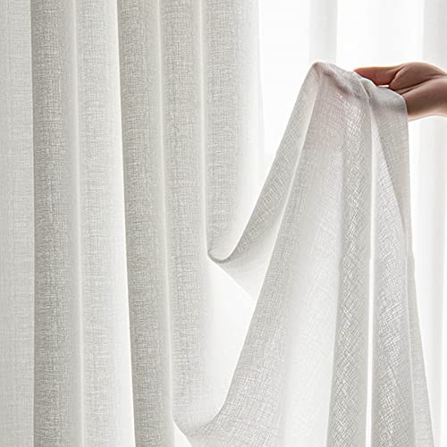 Rideau semi-transparent en polyester durable et finitions de mode