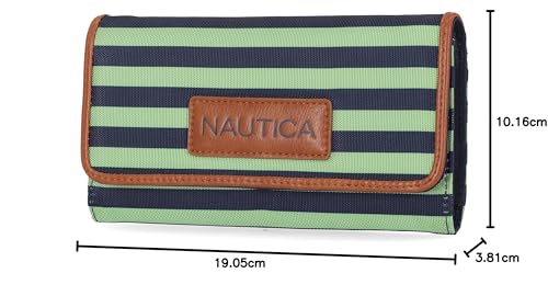 Image of Nautica womens The Perfect Carry All Money Manager Wallet Organizer with RFID Blocking Wallet, Lime, One Size