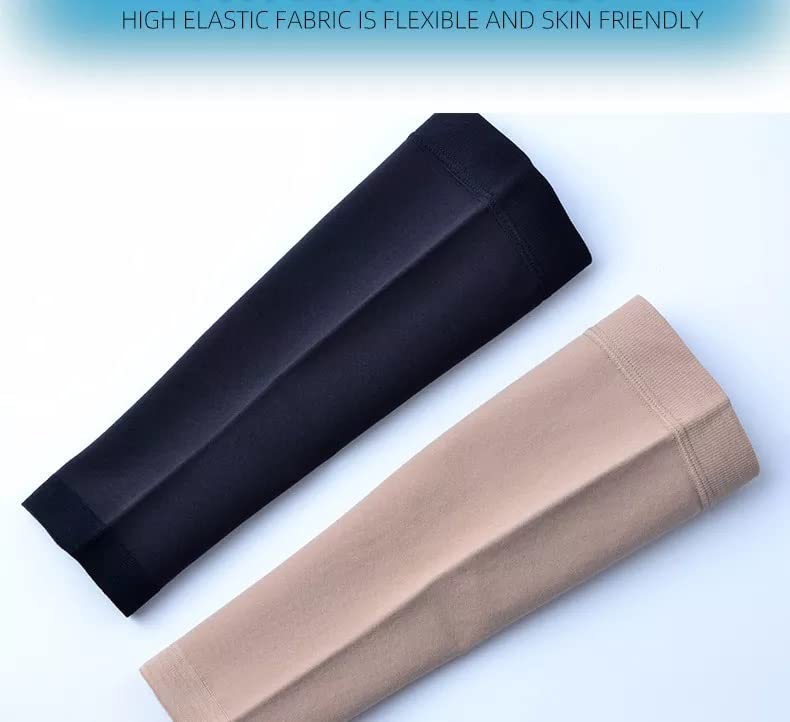 bounfend® Calf Compression Sleeves Socks for Men & Women (20-30mmHg) Leg Plus Size, Medical Grade for Varicose Veins, Swelling, Shin Splint, Edema, Nurses & Maternity, Running, Beige S - Image 8