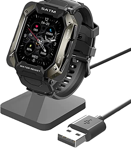 Cargador para reloj inteligente AMAZTIM C20 y soporte de mesa para Kospet Tank M1 Pro