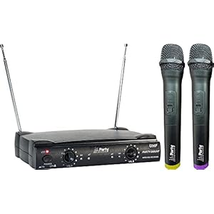 Ibiza – Party Light & Sound PARTY-200UHF 2-kanaals draadloos microfoonsysteem met 2 handzenders