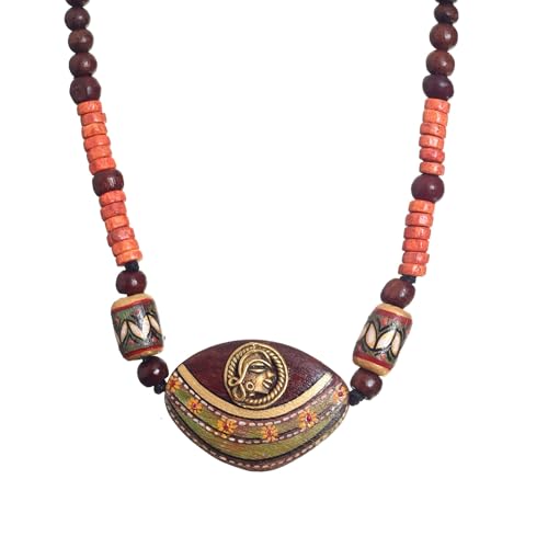 Image of AAKRITI ART CREATIONS Boho Tribal Handcrafted Ethnic Necklace Collection | Mandala, Dreamcatcher, Sunburst & Moonstone Designs | Artisan Collar, Lariat & Pendant Statement Jewelry for Women