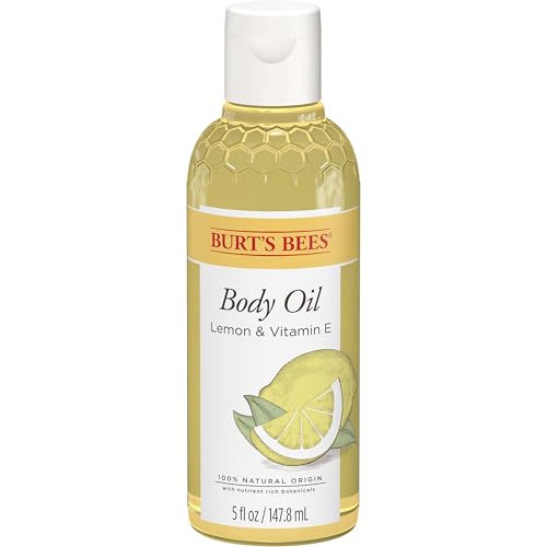 Image of Burt's Bees Skin Care, Body Oil With Lemon and Vitamin E, 100% Natural, 5 Ounce (Packaging May Vary)