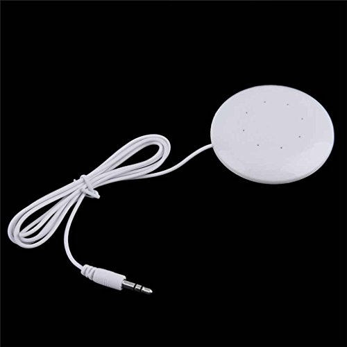 Busirde Altavoz Almohada Mini Blanco 3.5mm para MP3 MP4 para el iPhone para iPod Radio CD Blanco 58 * 14mm Cover