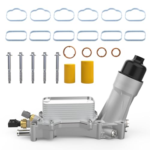 926-959 Aluminum Engine Oil Cooler Filter Housing Adapter for Jeep Cherokee Wrangler JK,Chrysler...