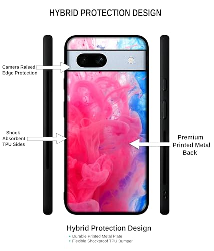 Image of Fractal Paint Design Premium 2D Printed Metal Back Case Cover for Google Pixel 7A 5G