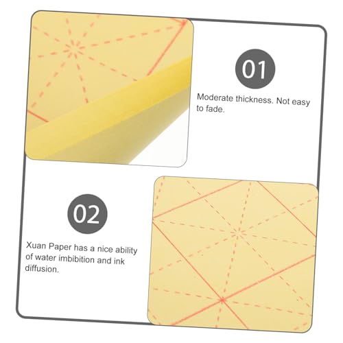 Operitacx 450 Folhas papel de prática de caligrafia suprimentos caligrafia de papel de arroz papel d