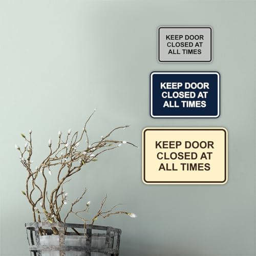 Panneau Keep Door Closed At All Times Bloquer Courants Air Porte - 4