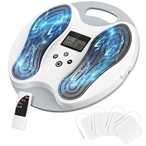 Circulation Blood Booster for feet and Legs, EMS Foot Massagers for Pain Relief and Circulation with TENS, Foot Massage Machine Neuropathy Pain Relief for Feet