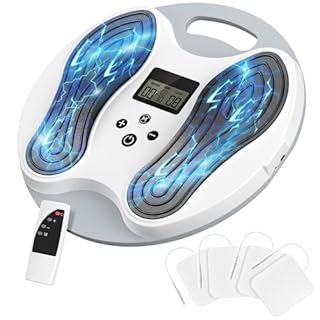 Medic Circulation Machine Blood Booster for Feet and Legs, EMS & TENS Foot Massagers for Pain and Circulation and Muscle Stimulator Electric Massager for Neuropathy Pain Relief with 4 Electrode Pads