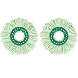 Mop Head Replacement for Libman Tornado Spin Mop System, Resuable Microfiber Mop Refill Pad, Easy to Replace, Machine Washable（2 Pack）