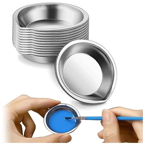 Stainless Steel Round Paint Palette Set Cover