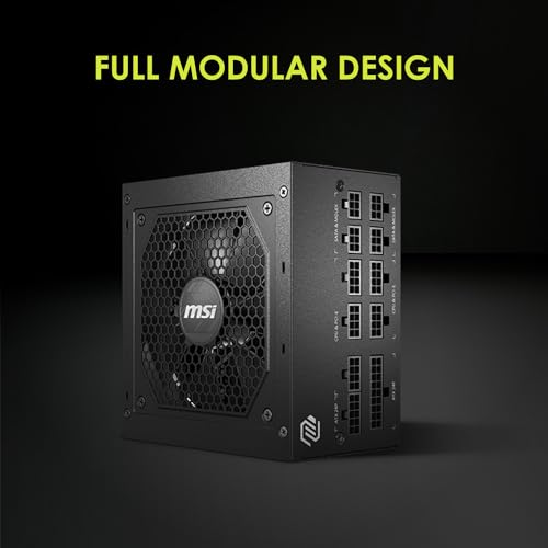 Image of MSI MAG A650GL, Fully Modular Compact Gaming 650W Power Supply, 80+ Gold, ATX PSU, 10 Year Warranty