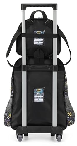 Mochila Carrinho Luxcel + Lancheira Batman Preta Ic39262bm